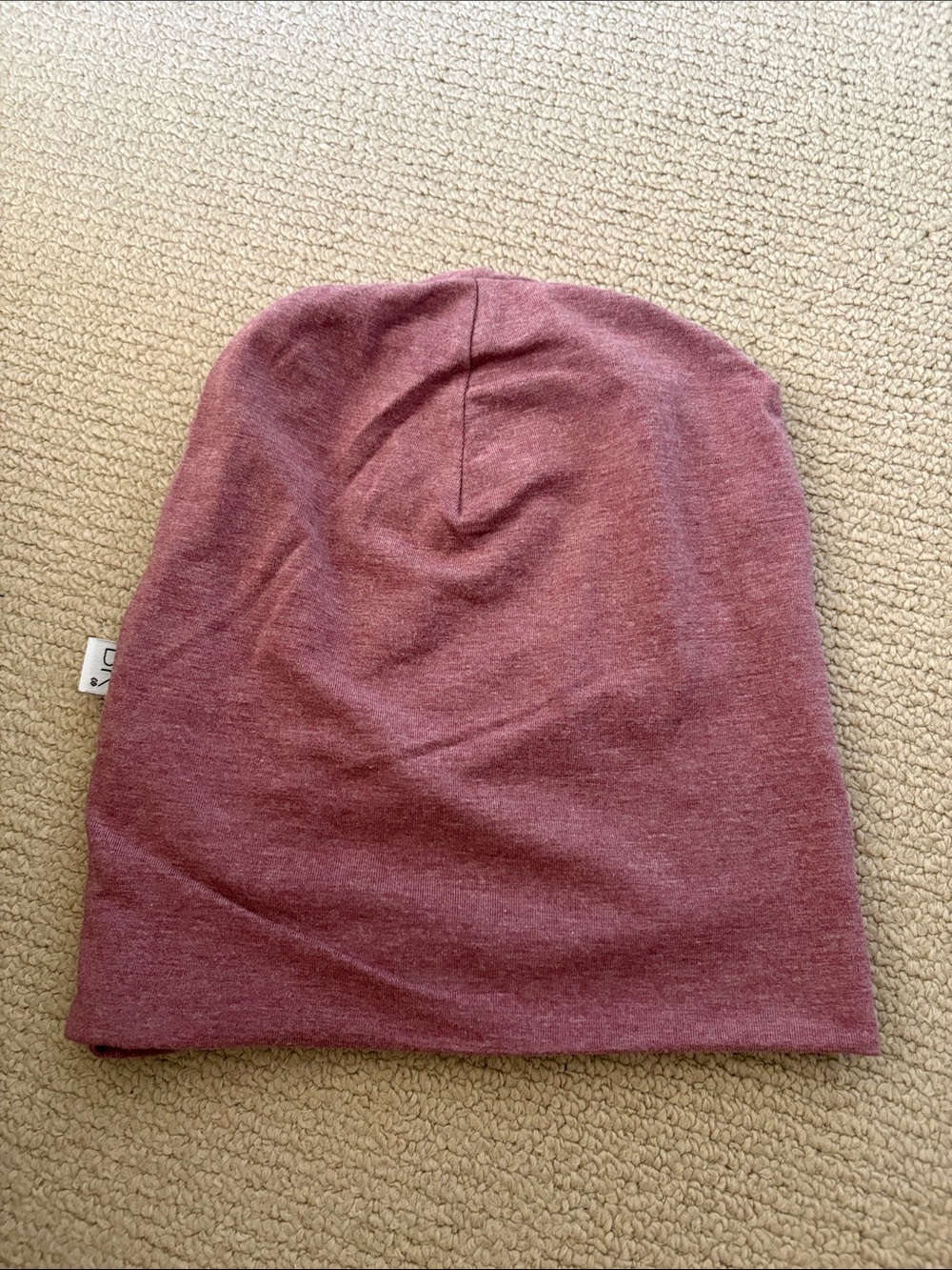 Soft Mauve Slouch Beanie Hat - Super Soft Bamboo